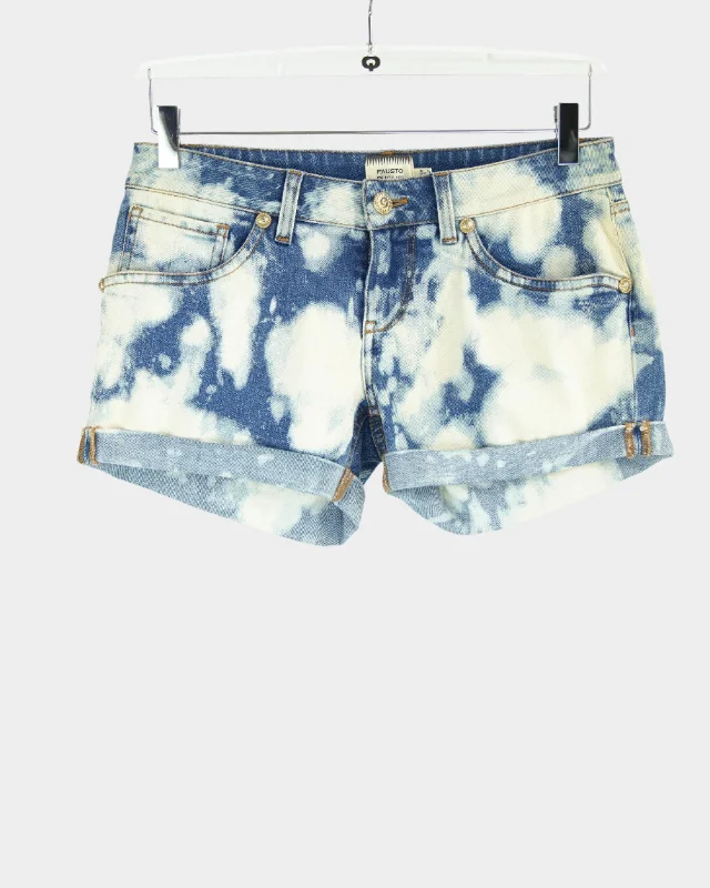 Women's Active Garments For Workouts Tie-dye Denim Shorts