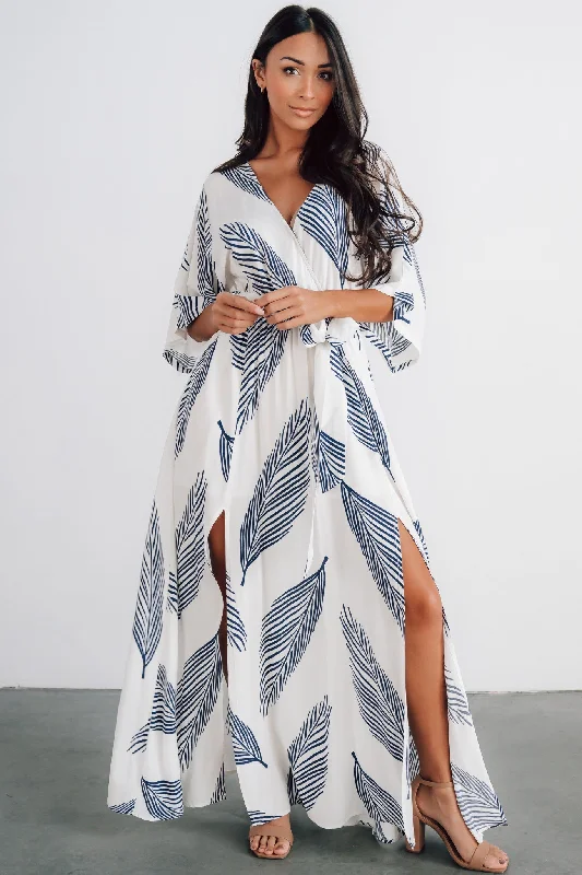 Women's Casual Clothing For Lounging Corinth Maxi Dress | Navy Print