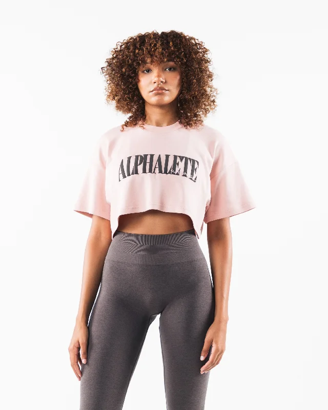 Women's Vintage Clothes Republic Crop Tee - Flat Rose