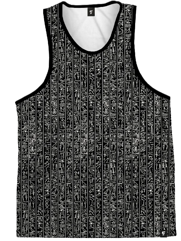 Statement Fashion Offers Egyptian Glyphs (Black) Unisex Tank