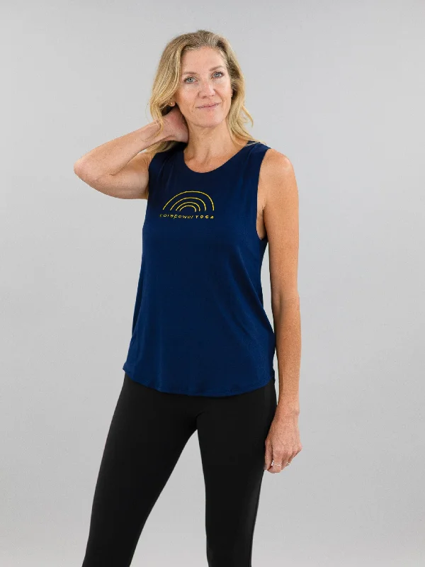 Bid Farewell To The Old Season CorePower Yoga Half Glow Muscle Tank