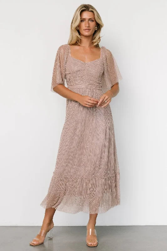 Women's Resort Garments Elea Shimmer Dress | Vintage Rose