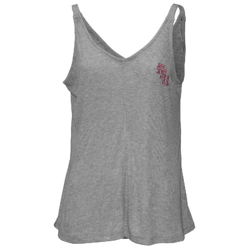 Women's Vacation Outfit Set Colosseum Women's Stacked FSU Swing Tank - Heather Grey