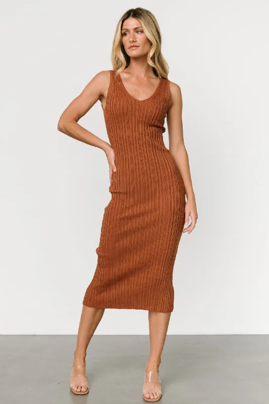 Urban Elegance Deals Napa V Neck Tank Dress | Copper