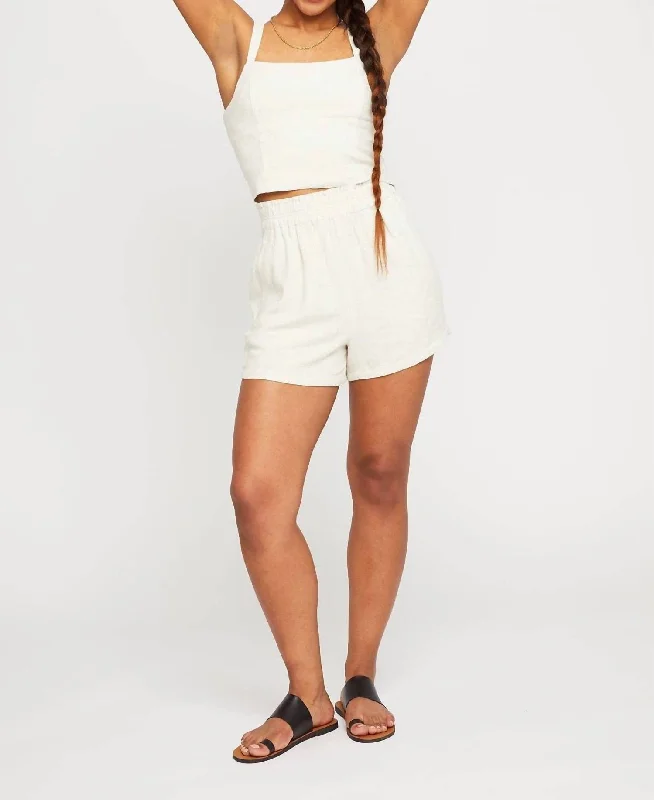 Holiday Attire Sale Shore Short In Linen Cream