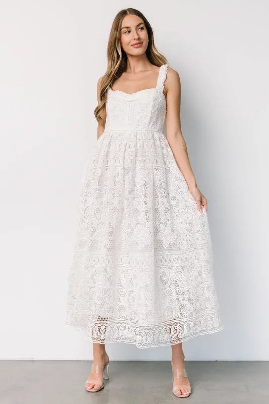 Affordable Women's Attire Evangeline Lace Dress | Off White