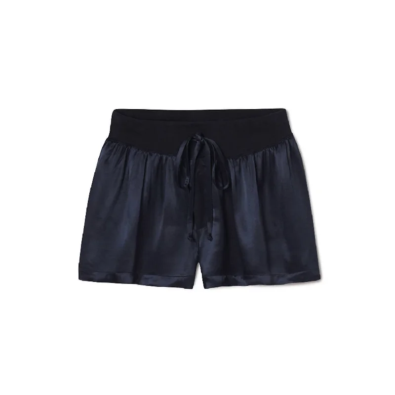 Contemporary Fashion Sale Mikel Satin Boxer Short With Draw String In Navy