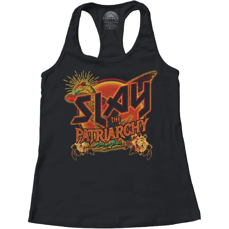 Fashionista Sale Women's Slay the Patriarchy Racerback Tank Top