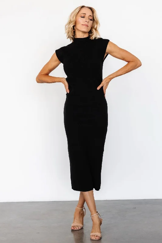 Women's Professional Attire Harriet Midi Dress | Black