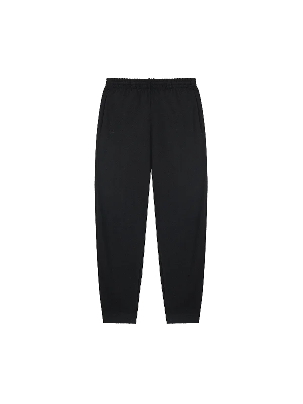 Stylish Women's Garments Womens Recycled Wool Jersey Barrel-Leg Track Pants—black