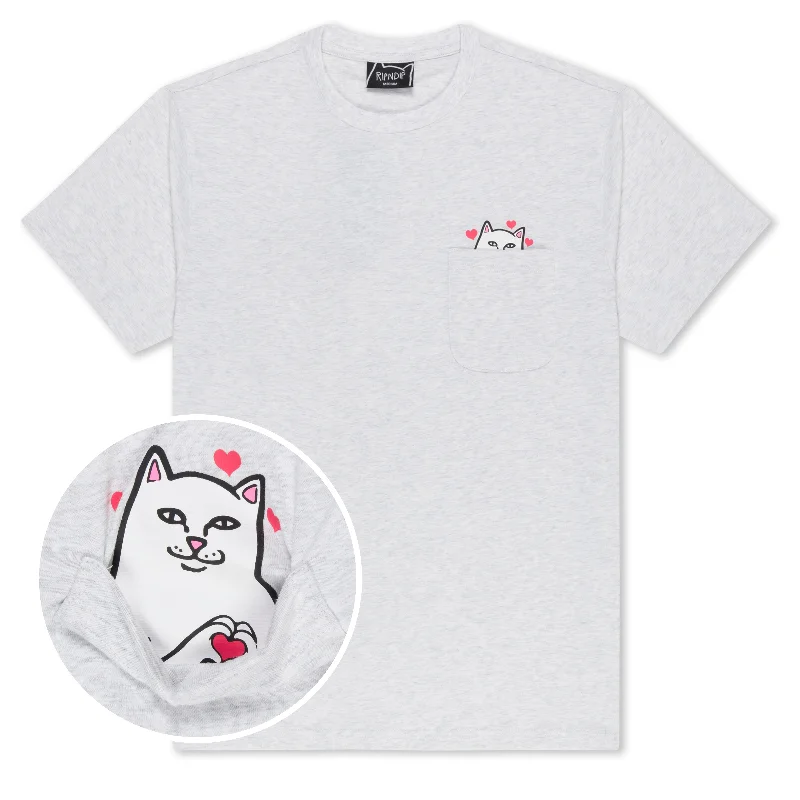 Women's Vintage-Inspired Outfit Nermal Loves Pocket Tee (Ash Heather)