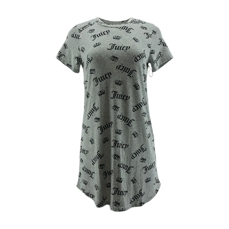 Classic Clothes For Women Gray Graphic Mini Dress