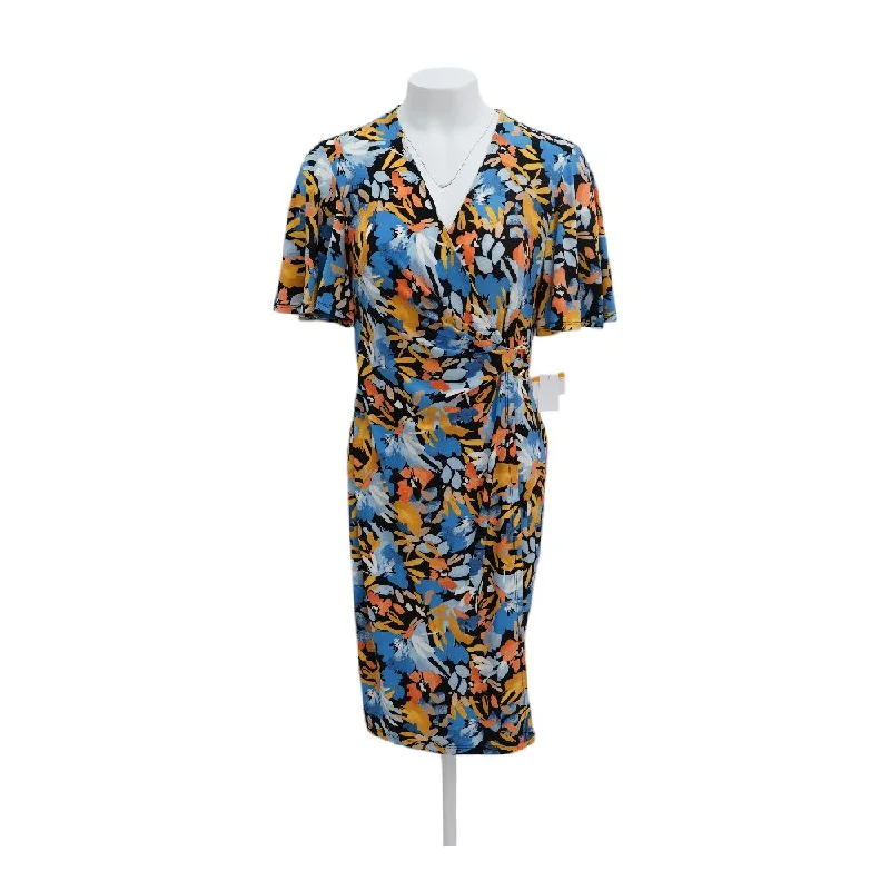 Women's Fashion Clothes Multi Floral Midi Dress