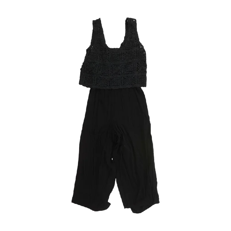 Vintage-Modern Style Offers Black Solid Jumpsuit