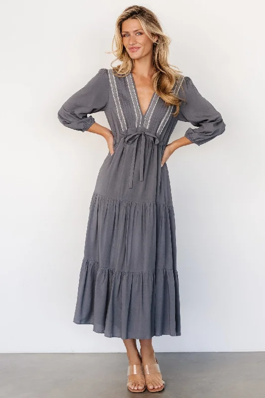 Crazy Price Slashing Antonia Dress | Dark Gray