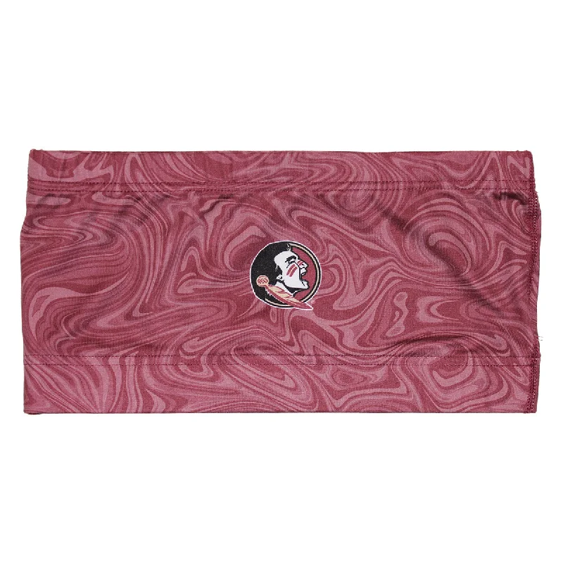 Women's Office Outfit ZooZatz Women's Seminole Logo Swirl Design Bandeau - Garnet