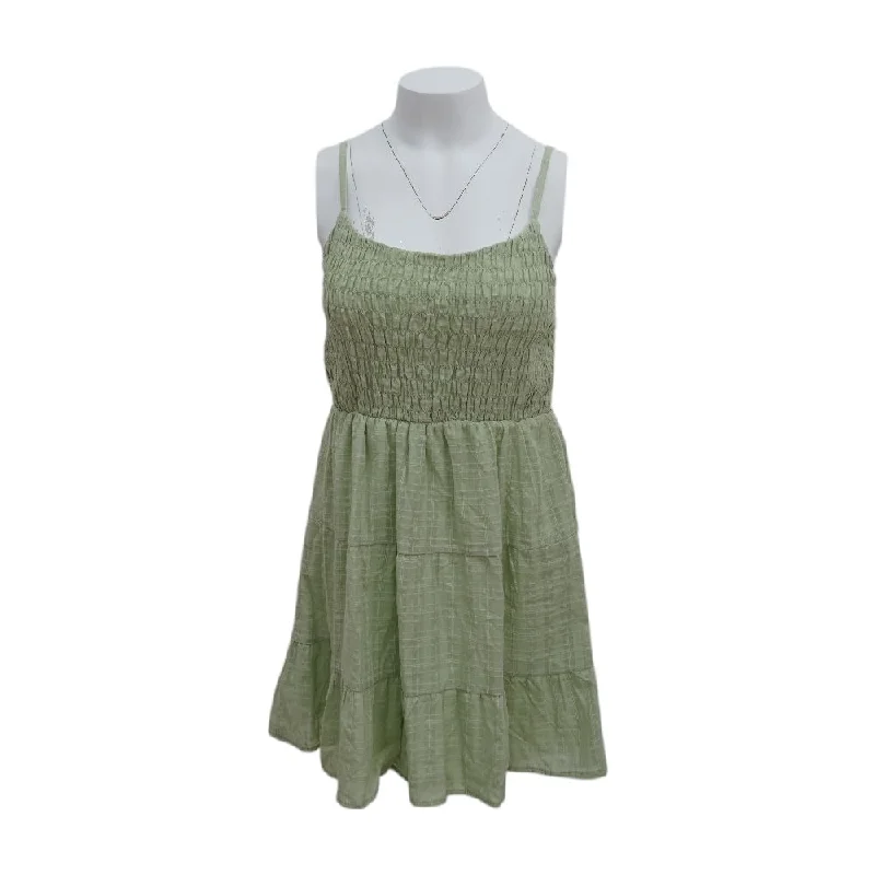 Formal Clothing For Women Green Solid Mini Dress