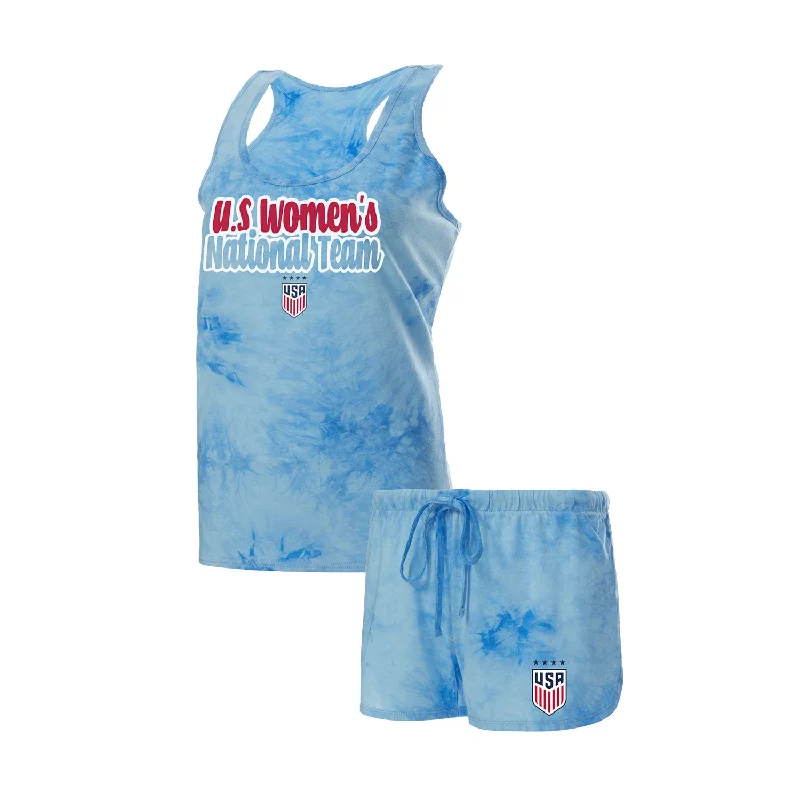 Women's Clothes For Outdoor Events Women's Concepts Sport USWNT Billboard Tank and Short Blue Set