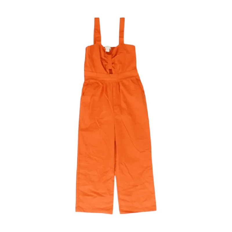 Vintage Clothing For Women Orange Solid Jumpsuit