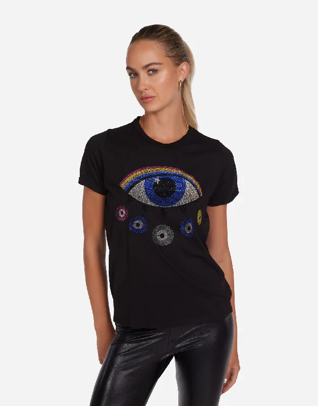 Women's Seasonal Apparel Edda Crystal Rainbow Evil Eye