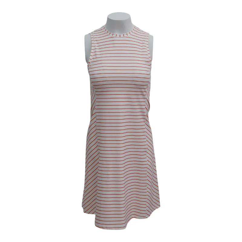 Women's Holiday Apparel Coral Striped Midi Dress