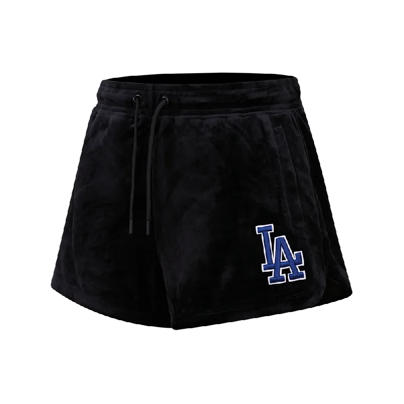 Comfortable Women's Clothing MLB LOS ANGELES DODGERS CLASSIC WOMEN'S VELOUR SHORT (BLACK)