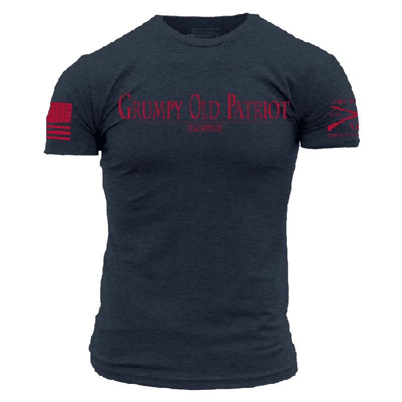 Comfortable Outfit For Women Grumpy Old Patriot T-Shirt - Midnight Navy